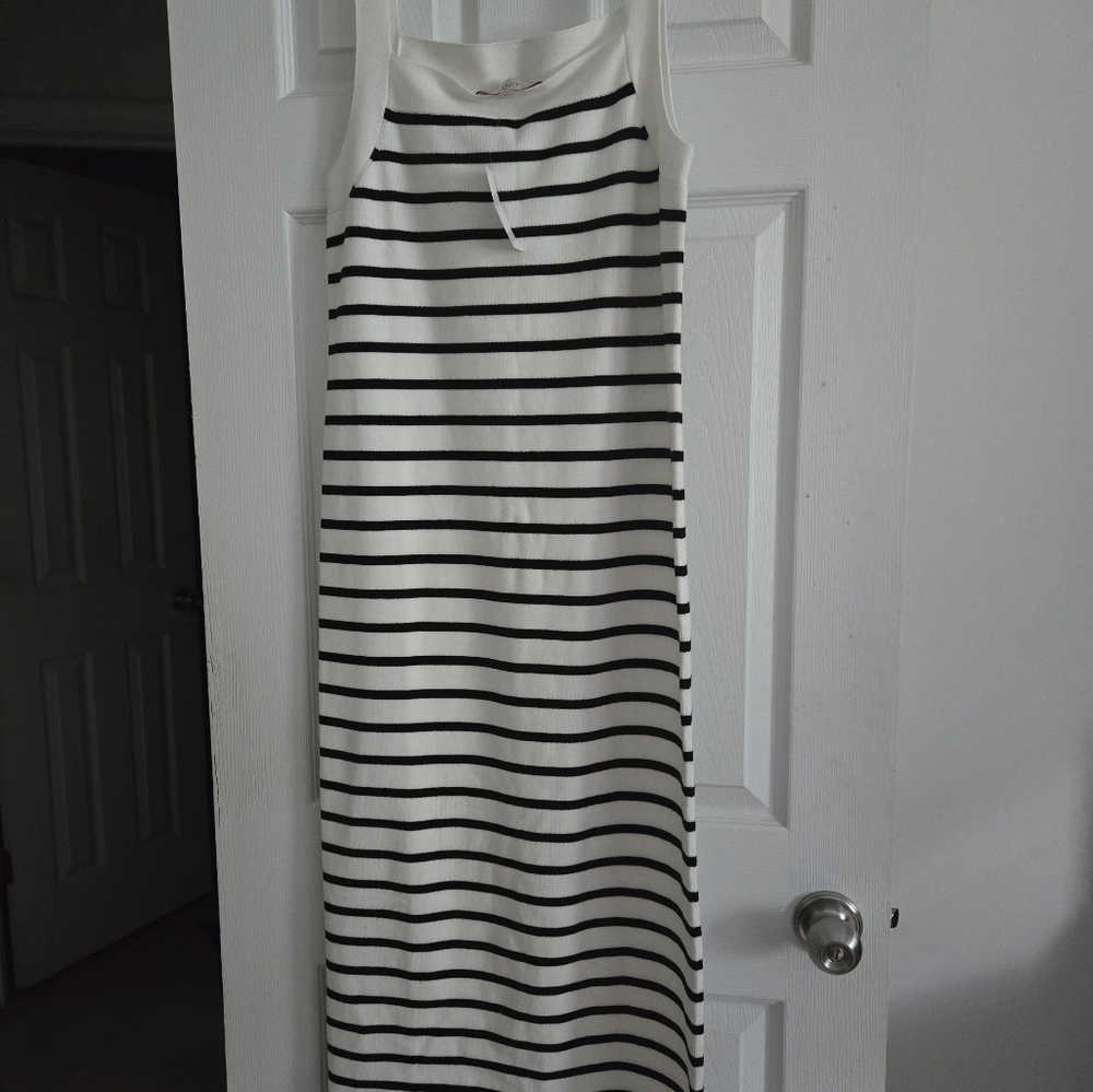 LOFT Sleeveless Striped dress